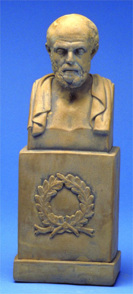 Bust of Hippocrates - Philosopher Portrait Sculpture